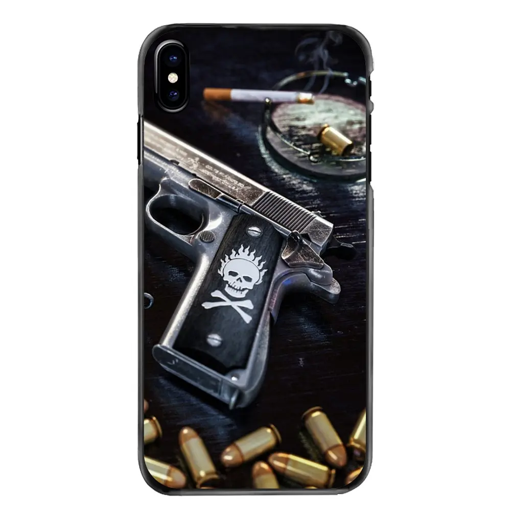 Mobile Phone Cover For Samsung Galaxy Note 2 3 4 5 S2 S3 S4 S5 MINI S6 S7 edge S9 S8 Plus Army Sniper Rifle pistol bullet Poster