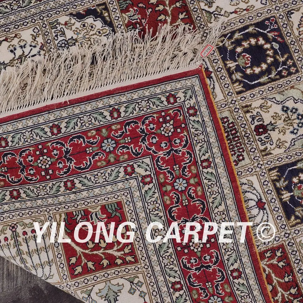 YILONG 3 'x 5' персидский шелк садовый коврик изысканный четырехсезонный Шелковый