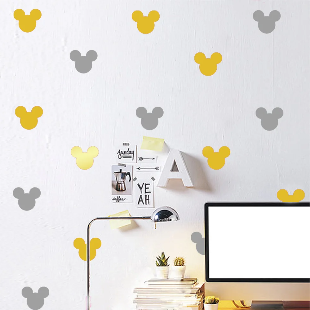 Наклейка на стену детская Горячая Распродажа Микки Маус DIY украшения легко