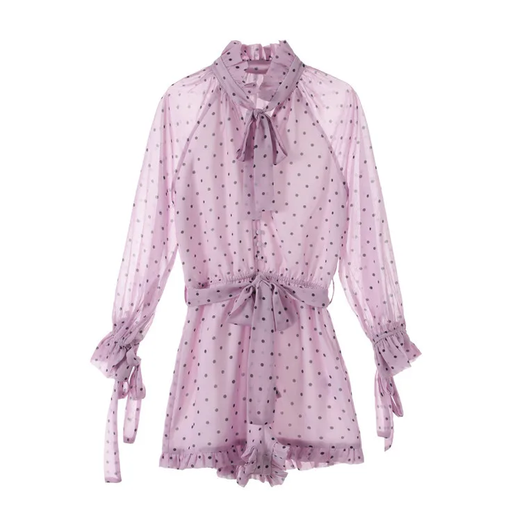 Подиум сиреневый Женский Игровой костюм 2019 летний женский Boho Широкий комбинезон