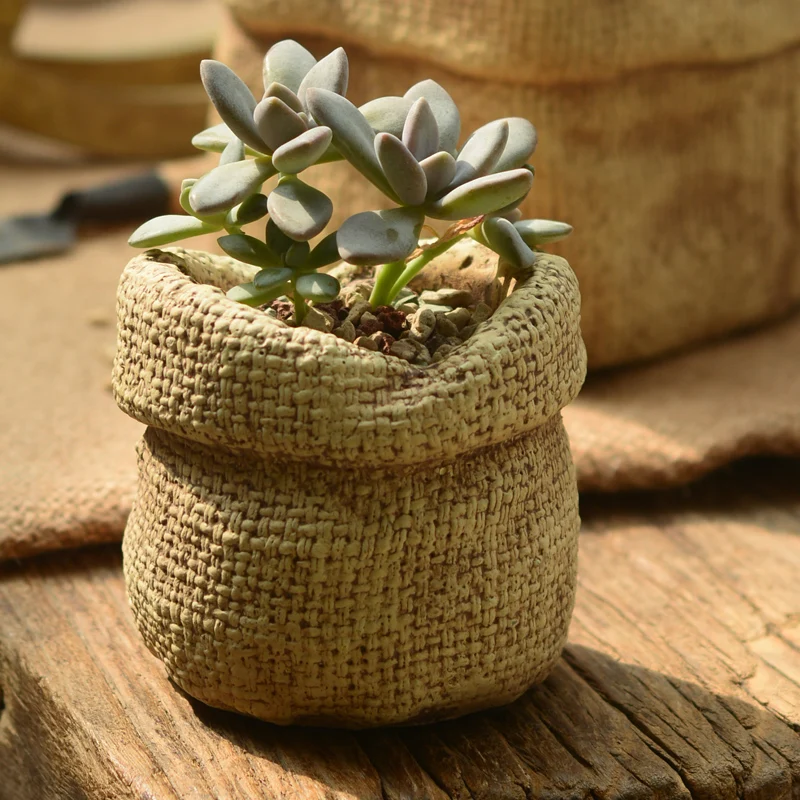 Льняная сумка керамические цветочные горшки для украшения дома настольные