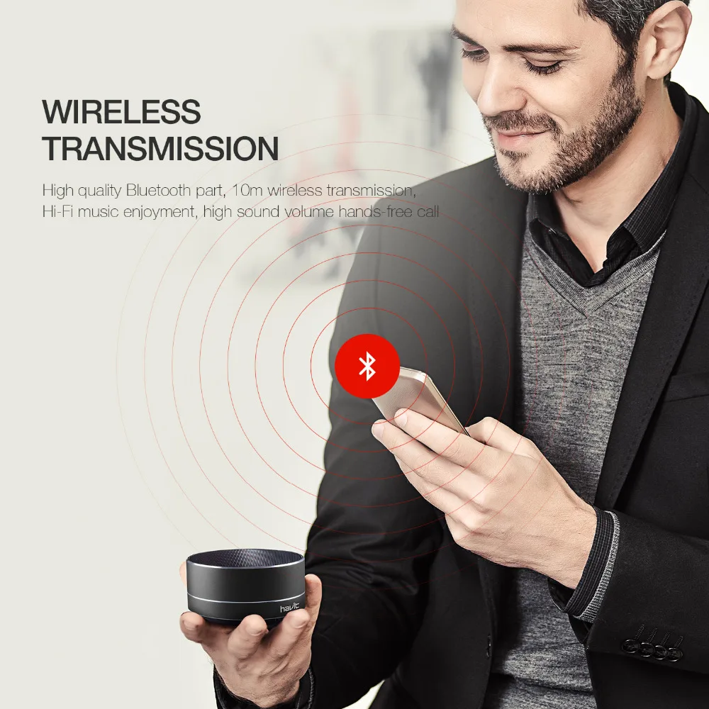 Havit Мини Bluetooth динамик стерео супер бас беспроводной портативный динамик с 3,5 мм Aux Micro SD карта для домашнего кинотеатра вечерние M8