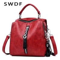 swdf bag for women 2021 designer shoulder crossbody bag pu leather handbags women bags for women multifunction bag big tote sac