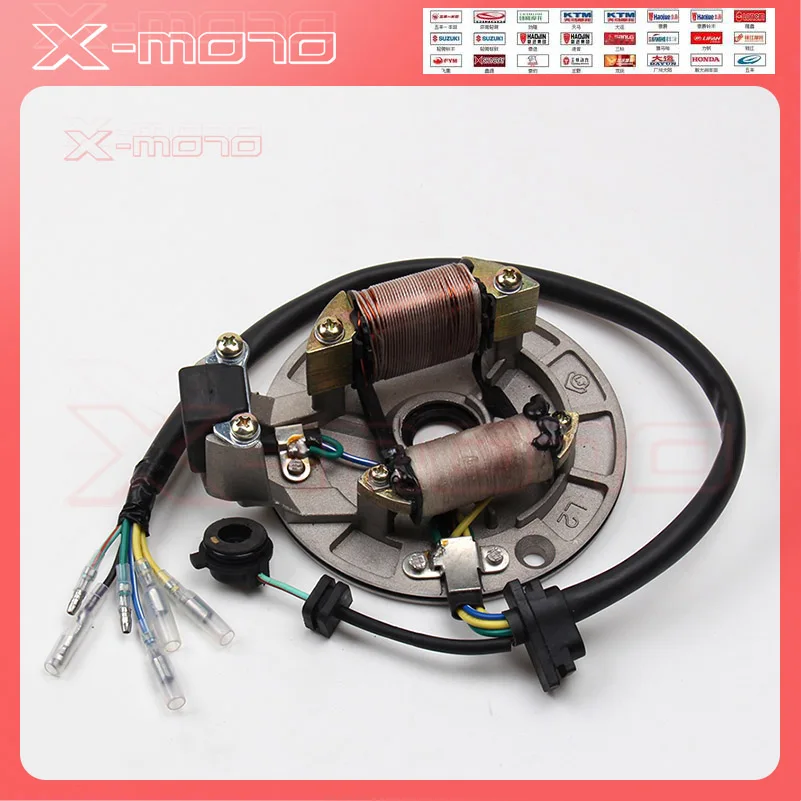 LIFAN Магнитная пластина статора 50 куб. См 90 110 125 Мотоцикл ATV Quad|stator kit|lifan engineengine magneto |