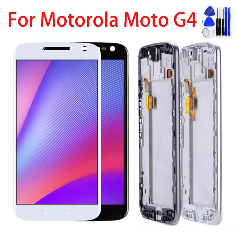 ЖК-дисплей для Motorola Moto G4 сенсорный экран XT1622 XT1625 XT1620 XT1621 дигитайзер сборка Замена Черный Белый