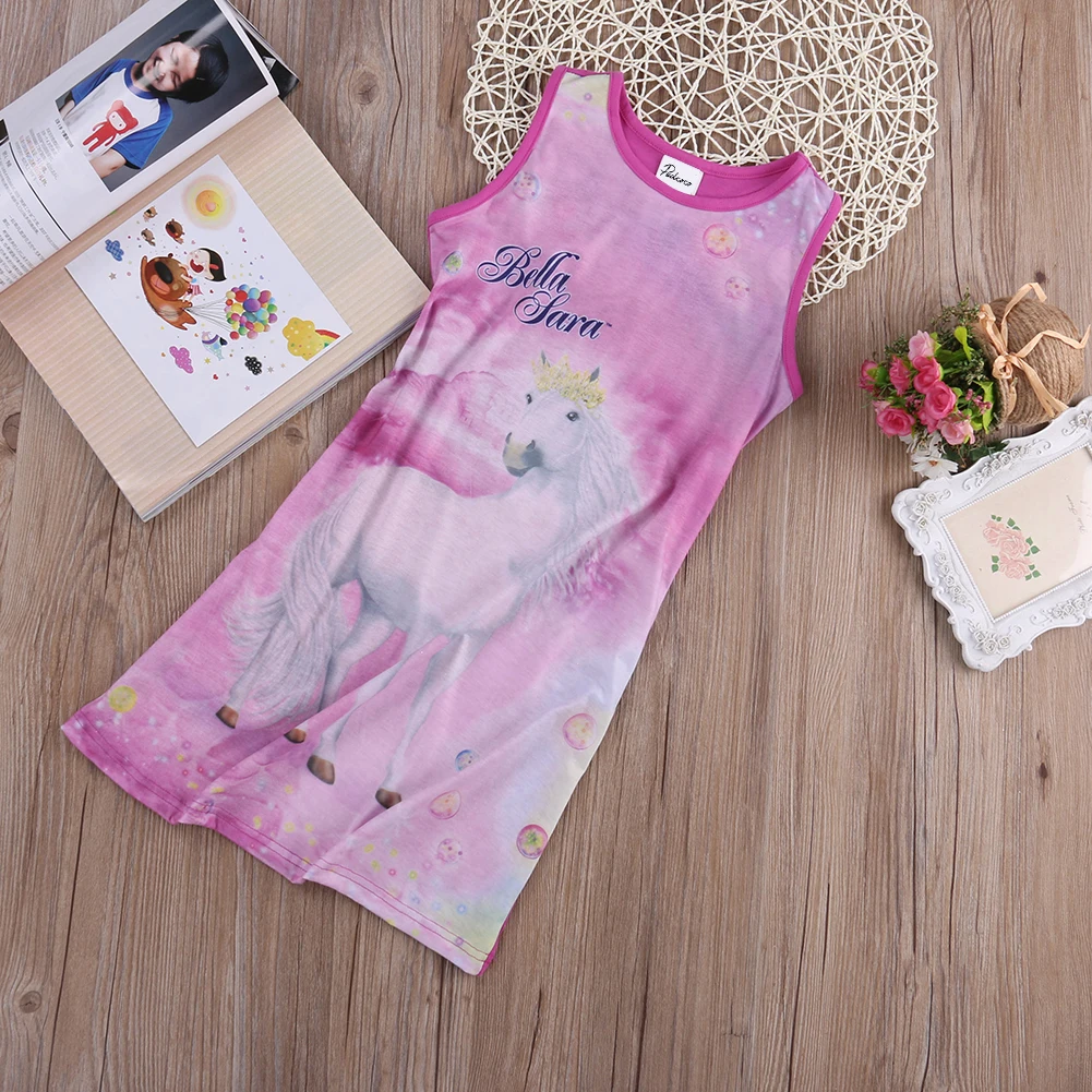 Fashion Child Kids Girls Sleeveless Long Casual Summer Cotton Dress Sundress Clothes | Детская одежда и обувь
