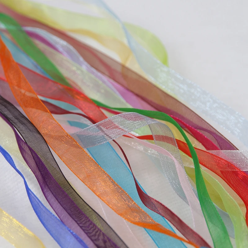 Ленты из органзы 1/4 дюйма (6 мм) 10 ярдов/партия|ribbon metallic|ribbon tieribbon grass |