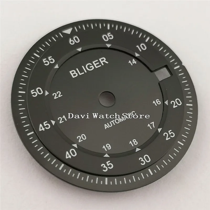 Черный циферблат Bliger 28 5 мм подходит для ETA 2836/2824 2813/3804 Miyota 82Series механизм A901 |
