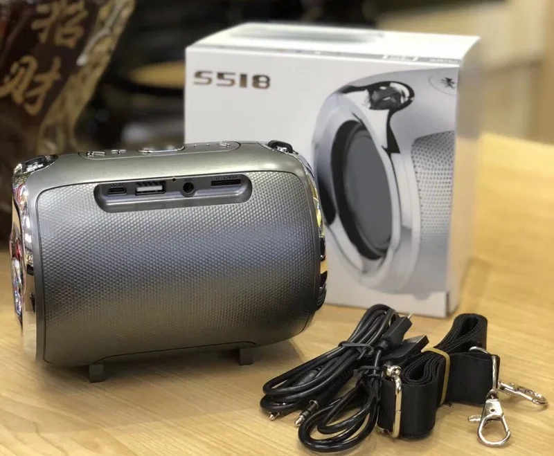 

New S518 music mini subwoofer plug-in card wireless bluetooth speaker with radio function music player Boom box sound system wi