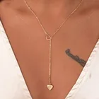 Женское Ожерелье с кулоном в виде сердца N176, романтичное и милое ожерелье с регулируемой цепочкой, подарочное Ювелирное Украшение