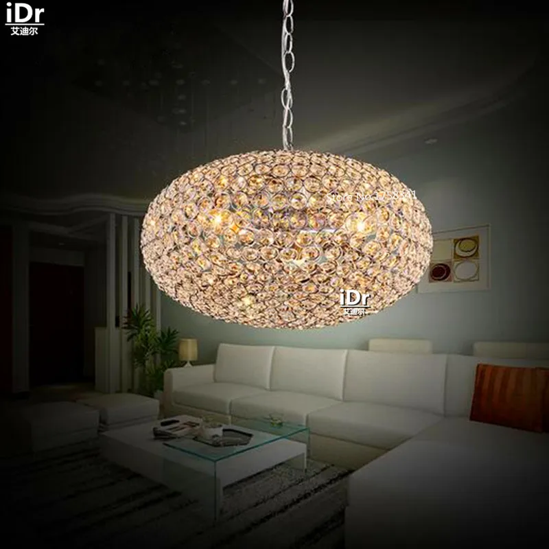 

Crystal Light aisle Diner dining restaurant modern minimalist LED crystal lamp single head meal Pendant Lights Rmy-0493