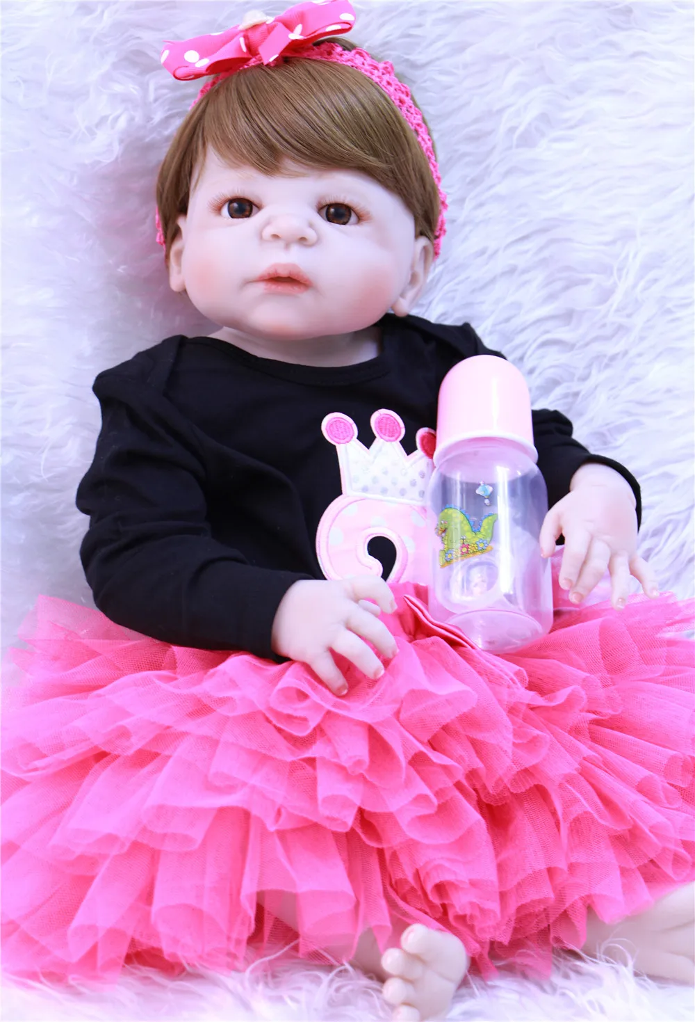 

Bebes reborn Full body silicone reborn baby girl dolls adorable princess toddler babies toy dolls bebe gift rebon bonecas