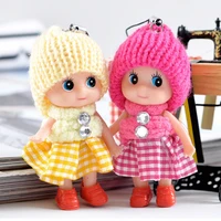 1pcs plush key chain cute fashion kids plush mini dolls soft interactive baby dolls stuffed toys keyring baby for girls women