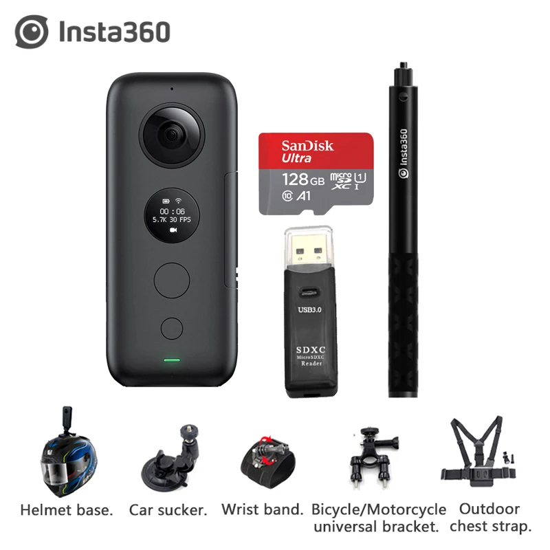 Insta360 ONE X 5 7 K VR 360 экшн-камера для iPhone и Android Insta зарядное устройство батареи время