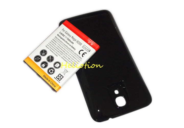 Mega 6,3 i9200 аккумулятор 7000 мАч+ черный чехол для samsung Galaxy Mega 6,3 i9200 B700BC высокое качество расширенная батарея