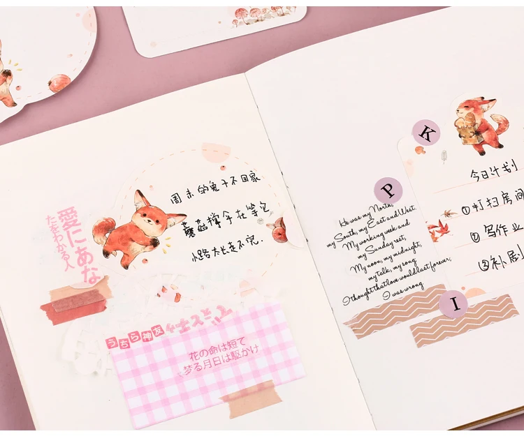 Mr paper, 30 шт./лот, 6 видов конструкций, Kawaii, Мультяшные животные, кролик, лиса, блокнот для заметок, блокнот, дневник, самоклеющиеся заметки, блокнот s