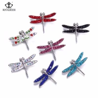 royalbeier 6pcslot dragonfly snap button wth rhinestone metal snap button 18mm butterfly diy charms for snap bracelet jewelry