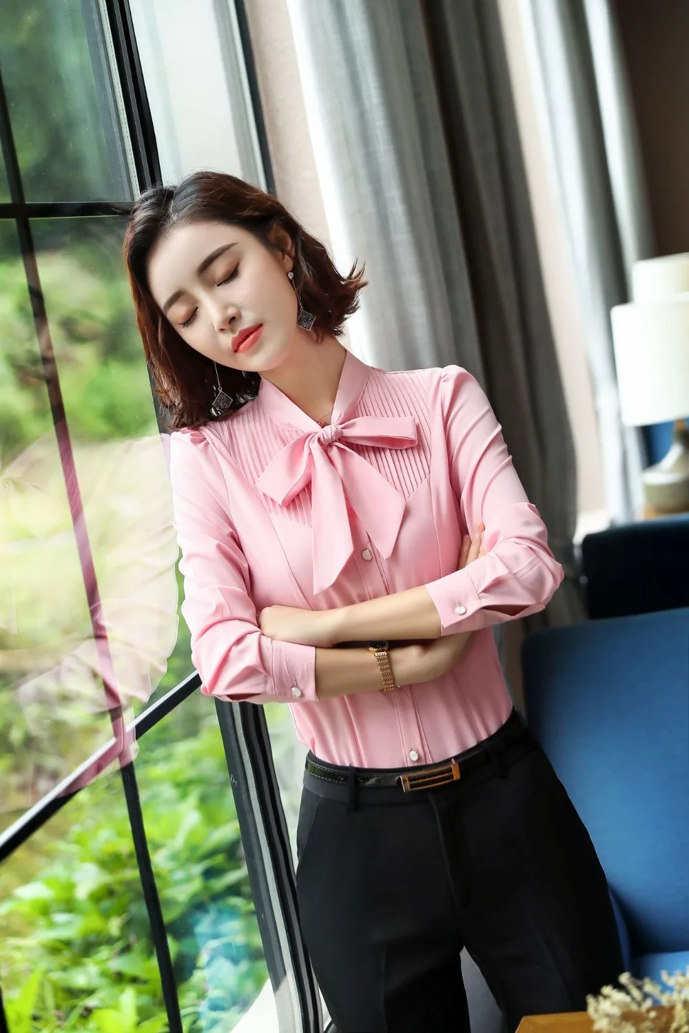 IZICFLY, стиль, женские блузки, mujer de moda,, белая блузка, Женский Топ, тонкий, розовый, roupas feminina, офисные рубашки размера плюс 4XL