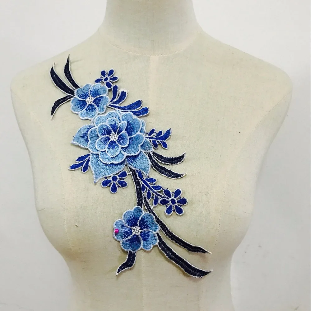 Вышитые нашивки цветы розы для одежды Аппликации вышитые para vestu rio|embroidery patch|flower