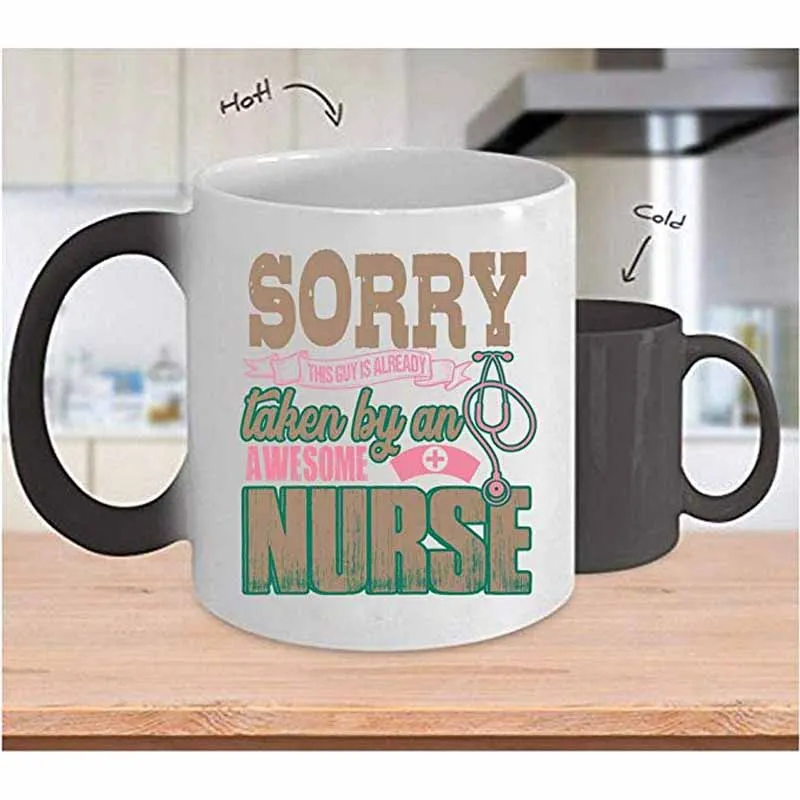 Забавная чашка для мужа медсестры этот парень уже снят с Awesome Nurse меняющая цвет