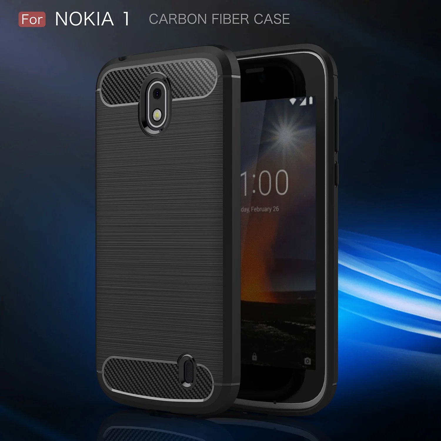 Чехол для телефона Nokia 1 мягкий силиконовый резиновый чехол 2018 HATOLY | Мобильные