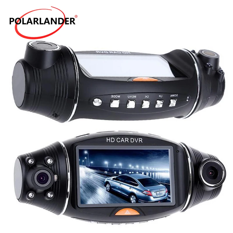 GPS регистратор видеорегистратор с двумя объективами HD 1080P TFT LCD Инфракрасная