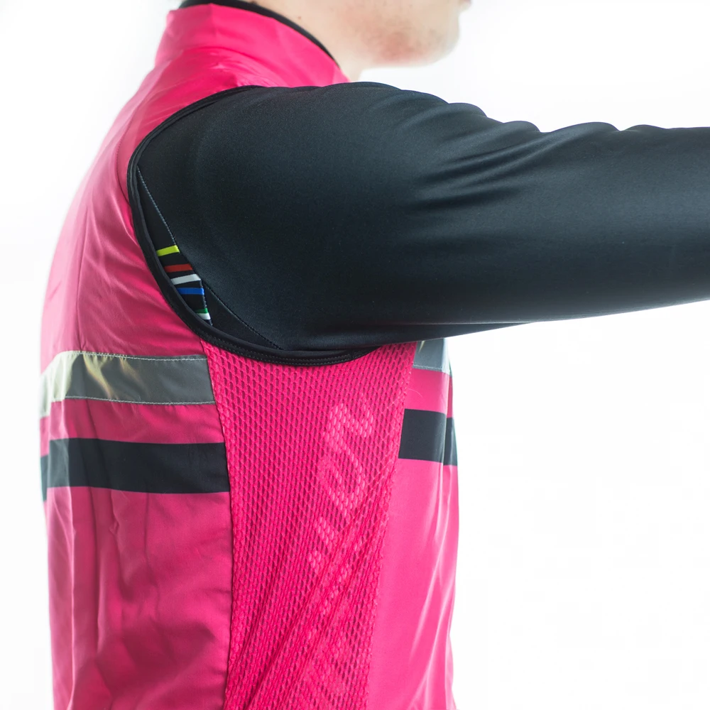 Велосипедный светоотражающий трикотаж ветрозащитный без рукавов для езды на