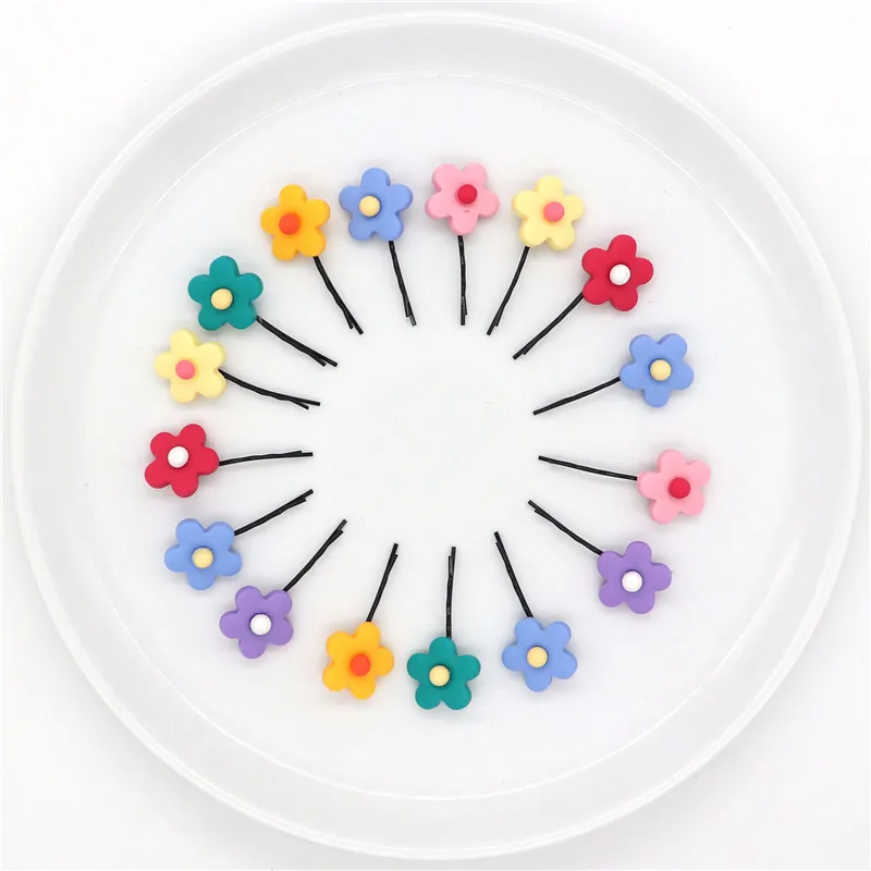 Яркие цвета цветок заколки для волос девочек женские черные заколка