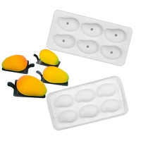 godwj 6 holes 3d silicone cake mold for mango design dessert jelly pudding baking tools bakeware decoration accessories