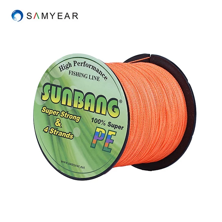 orange Промо-акция! 4 нити 100 м 10-100 фунтов пэ плетеная леска супер сильная многонитевая леска много цветов на выбор-Sunbang - Цвет: orange