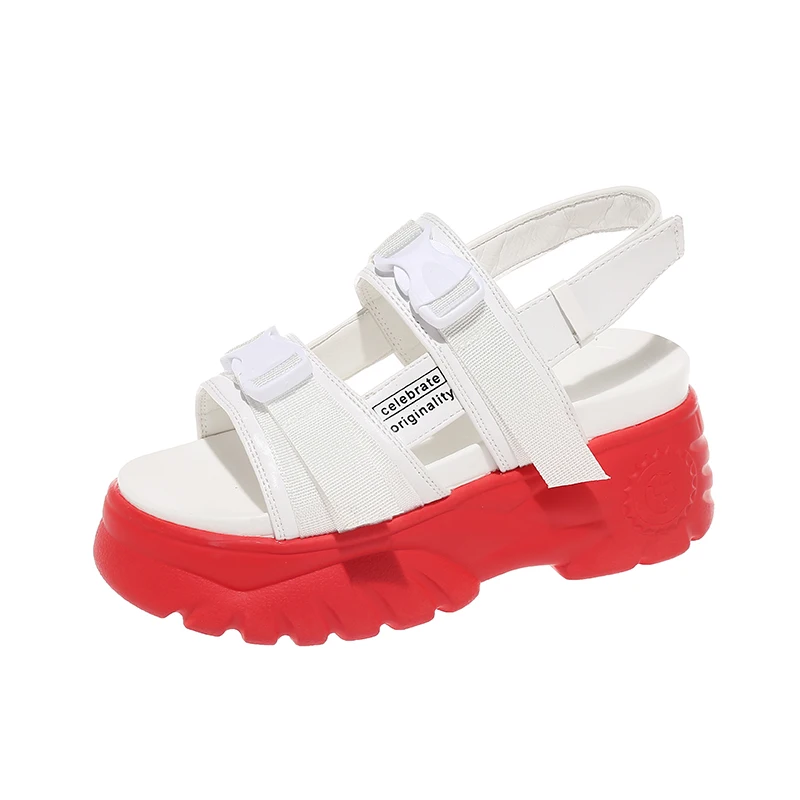 Women's Summer Sandals Thick Sole Women Platform Shoes INs Fashion High Heel Beach Ladies feminina Wedge sandalia | Обувь