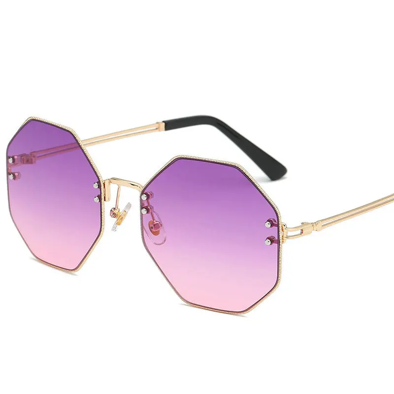 Женские и мужские винтажные солнцезащитные очки MINCL большие в металлической