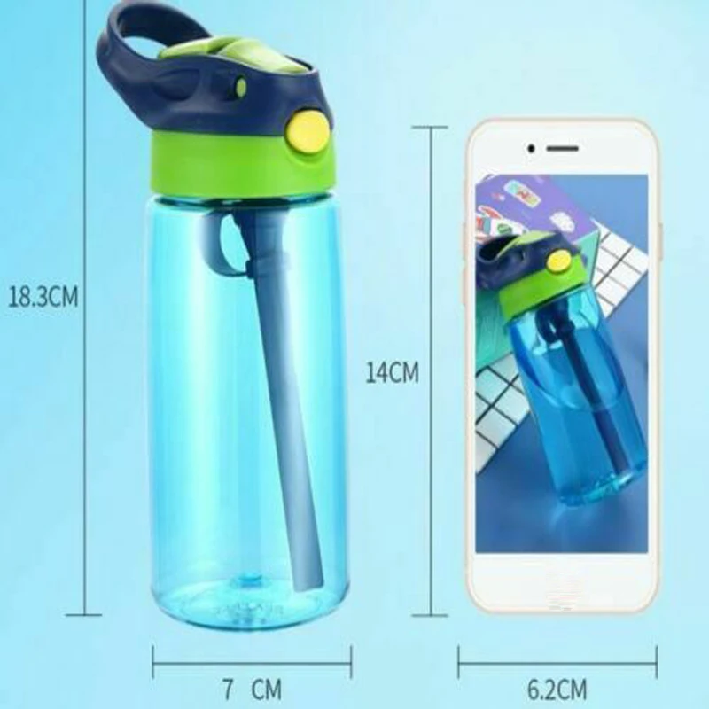 400ML Kids Boys Girls Outdoor Hot Juice Water Bottle With Straw | Дом и сад