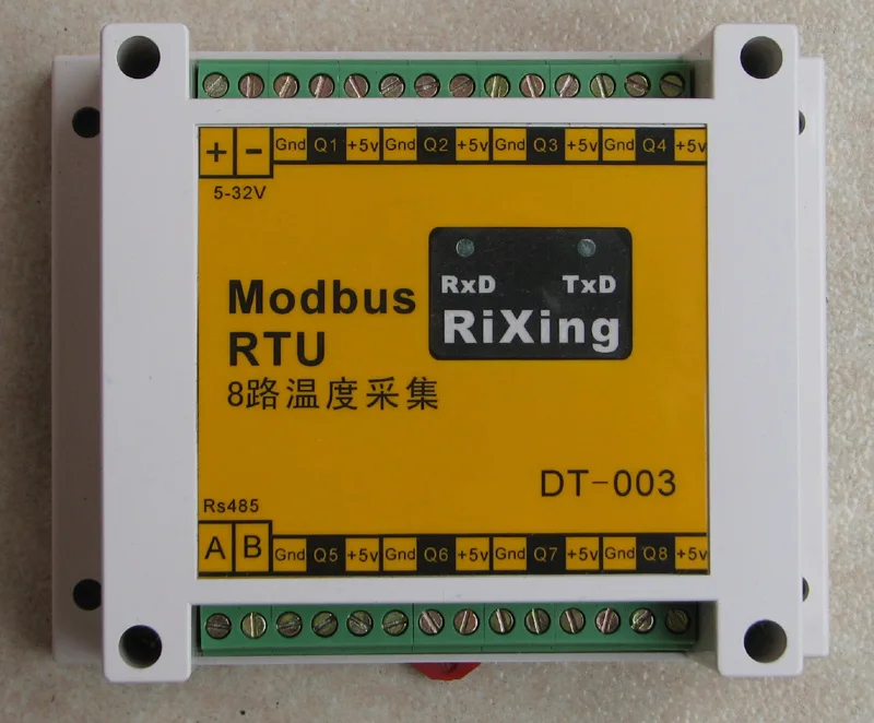 

Modbus 8 Temperature Acquisition Module Can Communicate with PLC Temperature Curve 485 Temperature Transmission