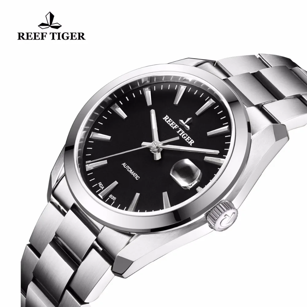 Риф платье с тигром мужские часы аналоговые автоматические из нержавеющей стали