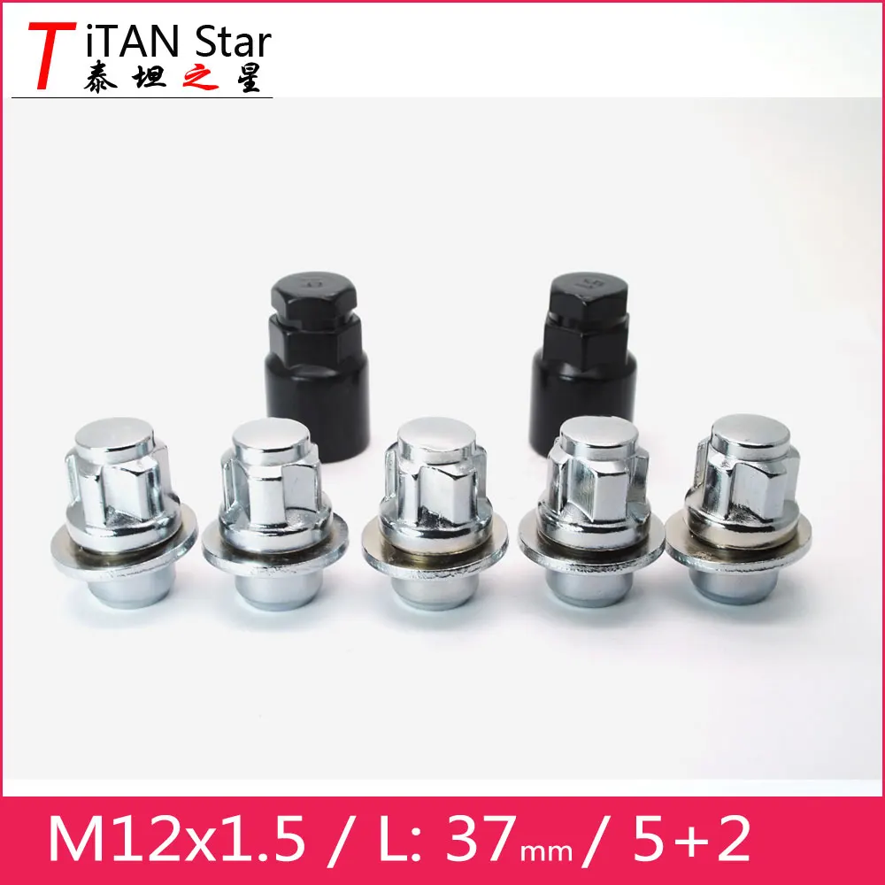 5Nuts 2Keys 4 гайки+ 2 ключа M12x1.5 1,5 маг сиденье OEM Заводские колесные диски замки колеса анти сдвиг луг гайка для Toyota Mitsubishi Lexus Corolla Rav4 - Название цвета: 5Nuts 2Keys
