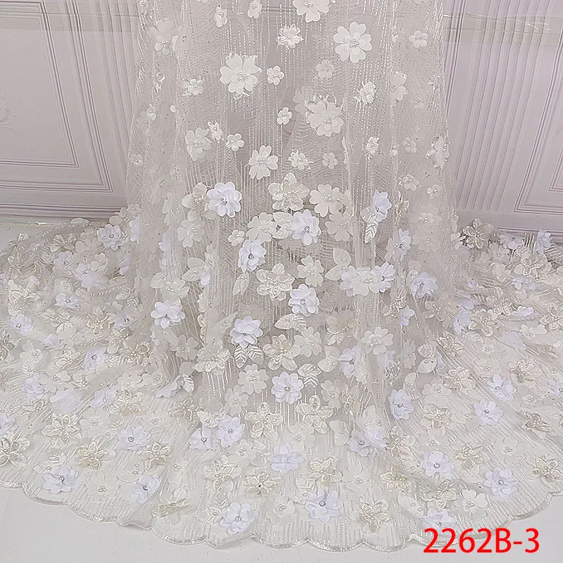 New Design Bridal French Lace Fabric 3d Applique Embroidery With Beaded African Tulle For Wedding Dress XZ2262B-3 | Дом и сад