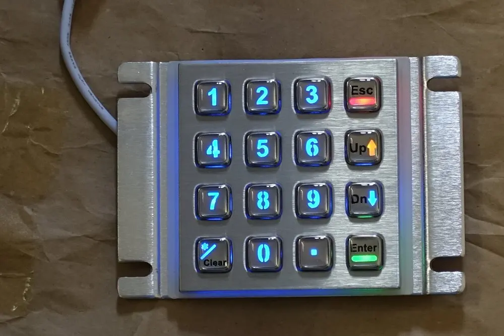 USB 16 клавиш с подсветкой металлическая клавиатура Led подсветка панель навесная клавиатура+ подсветка 4x4 Кнопка для киоска, торговый автомат