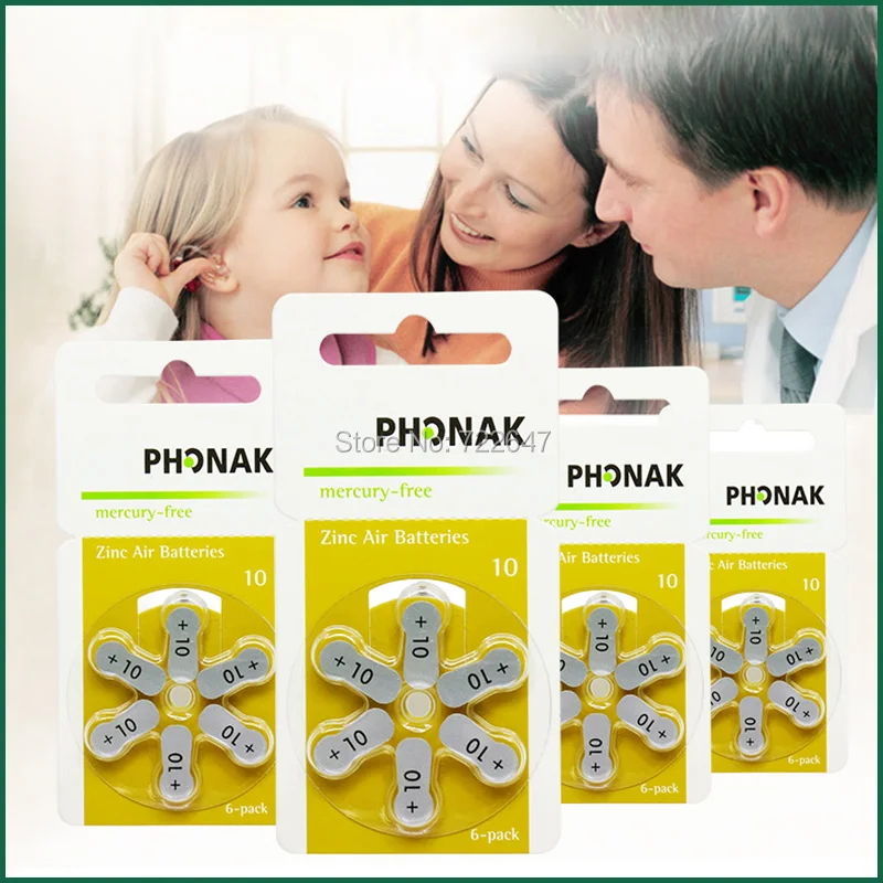 Батареи слухового аппарата 30x1 45 в Phonak 10 a10 10a p10 pr70 высокомощная немецкая цинковая