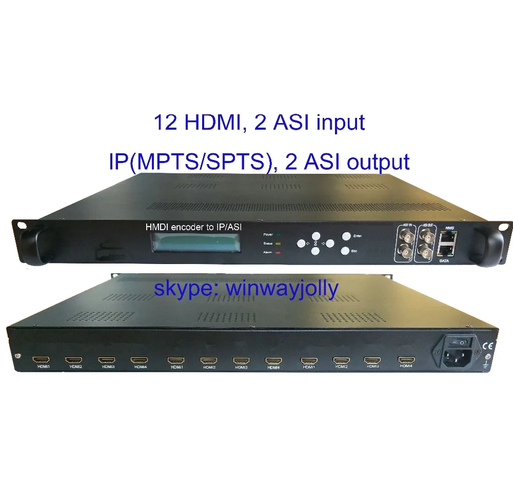 12 HDMI к кодировщик ASI 1080P мульти каналов вход и IP/ASI выход IP кодировщик|Теле-
