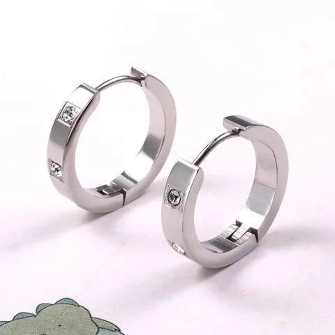 Серьги-кольца из нержавеющей стали LEADTOP 1974