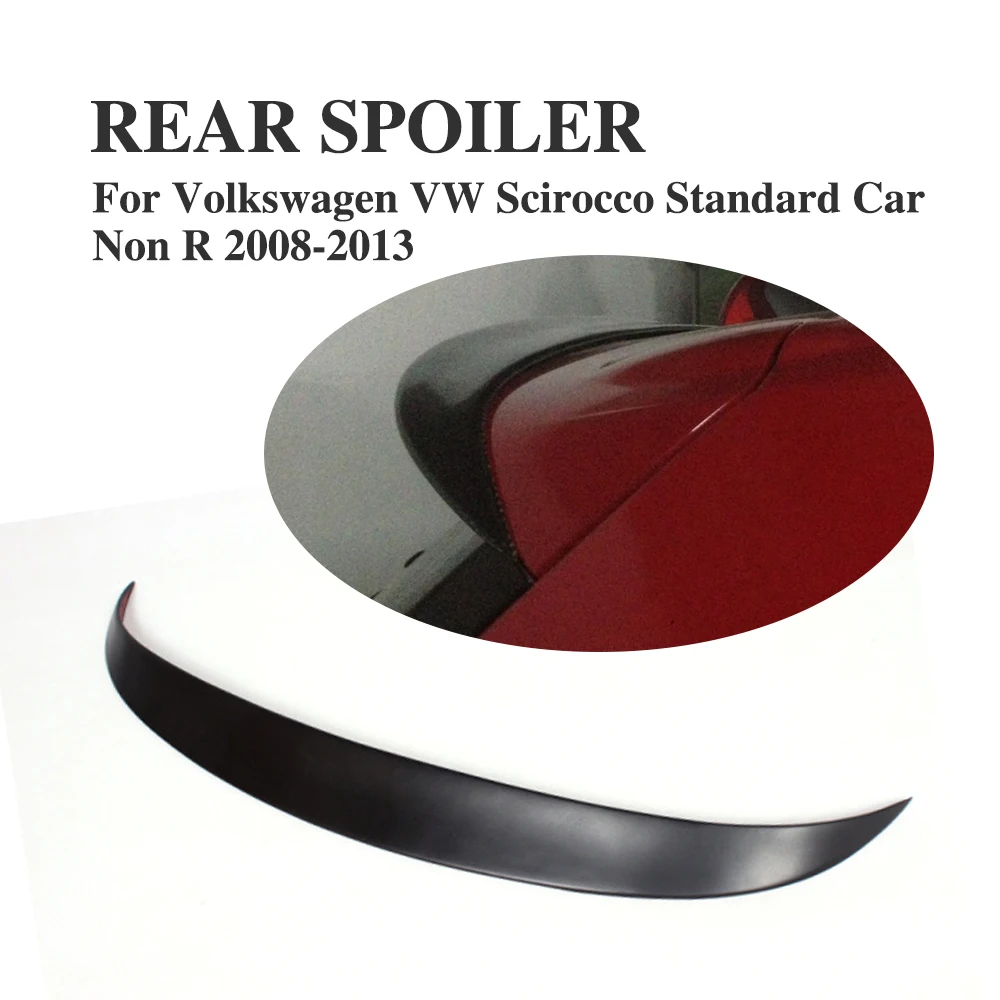 Задний спойлер на крышу для Volkswagen VW Scirocco Standard Car Non R 2008 2013 Неокрашенный Черный