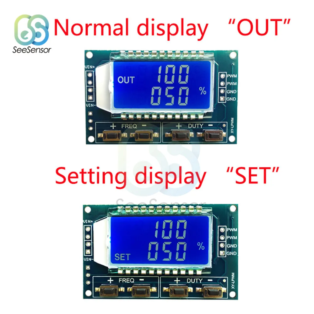 Signal Generator PWM Pulse Frequency Duty Cycle Adjustable Module LCD Display 1Hz-150Khz 3.3V-30V Board | Инструменты