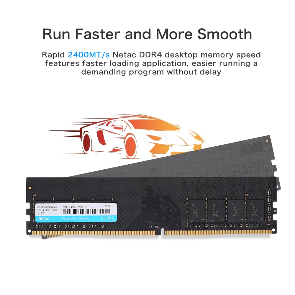 Netac профессиональный настольный компьютер RAMS DDR4 4 Гб 2400 МГц разъем для ОЗУ адаптер