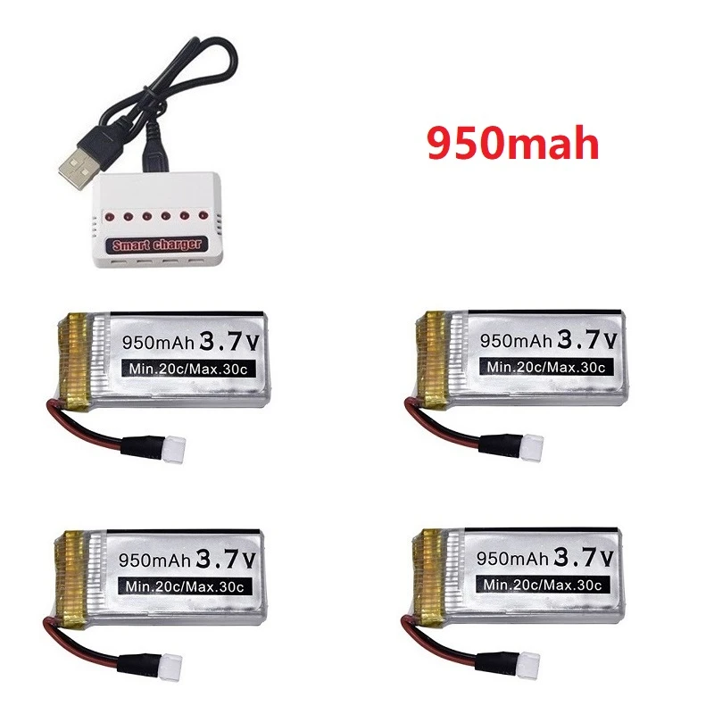 3 7 В 950 мАч Lipo батарея + 6 шт. Usb зарядное устройство для Syma X5 X5c 1 X5s X5sw X5sc Mjx X708W Rc Quadcopter