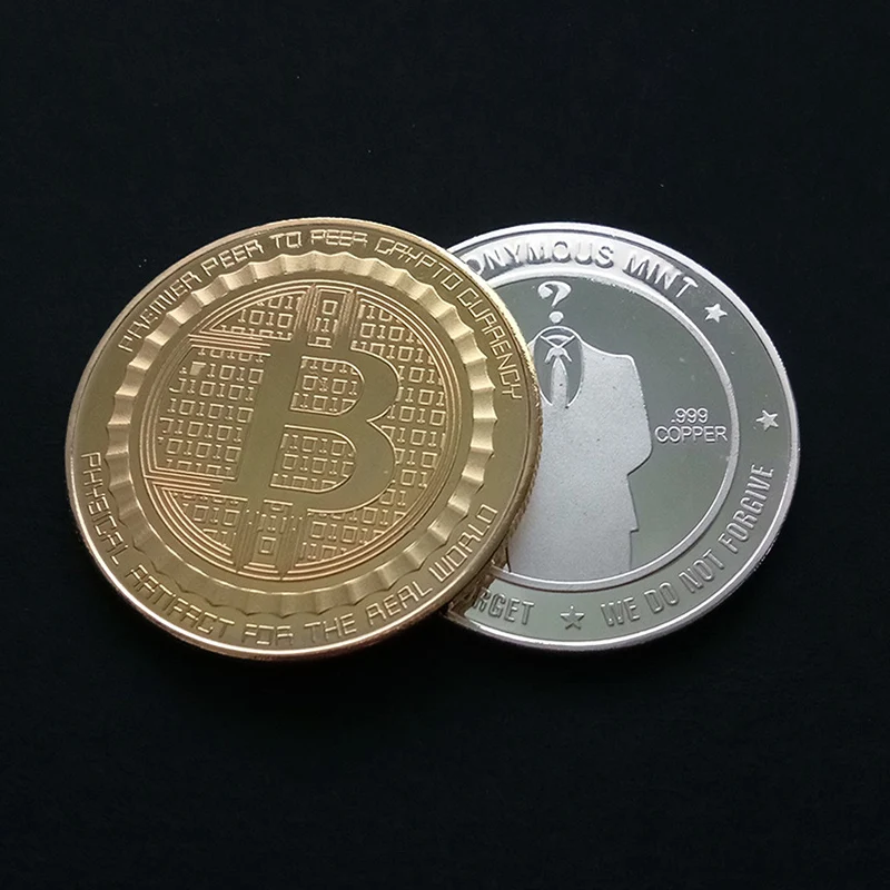 Биткойн коллекционное искусство памятная монета искусство коллекционный подарок Счастливый позолоченный металлический бит BTC Специальный домашний декор