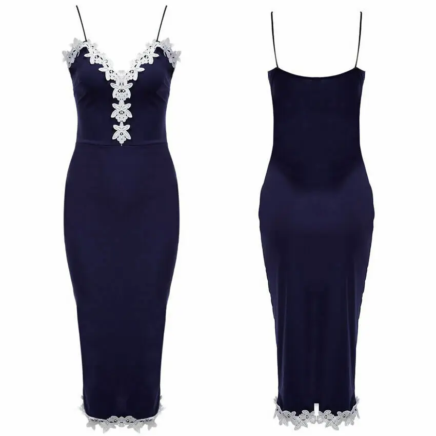 Элегантное модное женское облегающее платье бодикон без рукавов с открытой