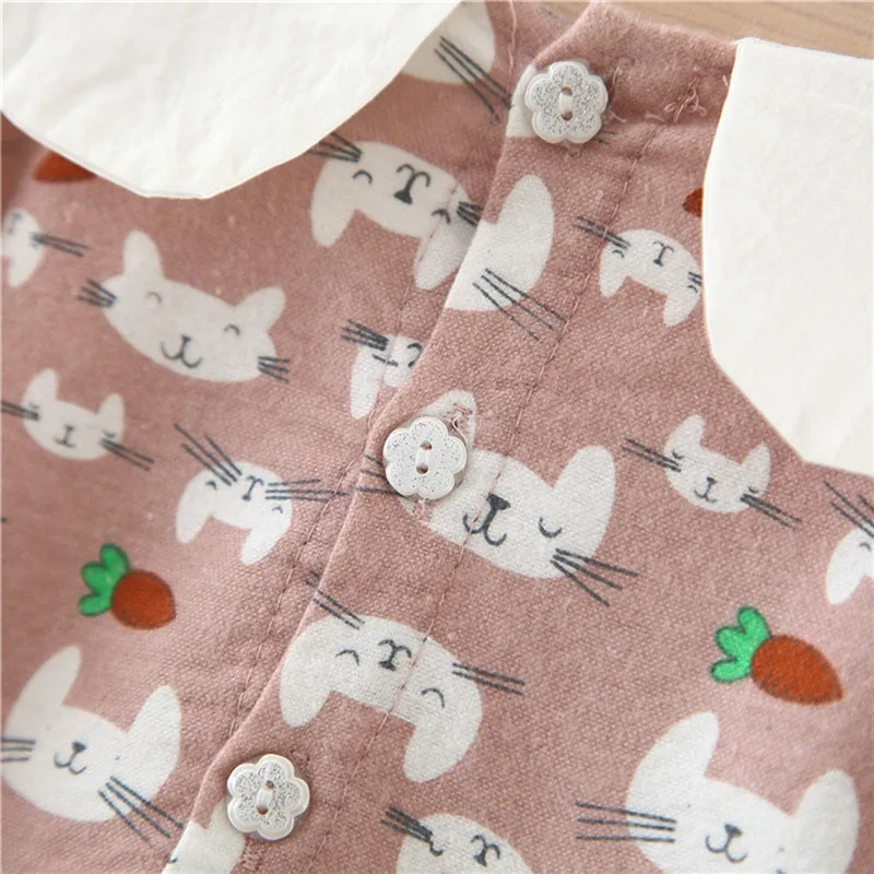 

Infant Baby Girls Long Sleeve Rabbit Print Princess Dresses Clothes ubranka dla niemowlat #3j18