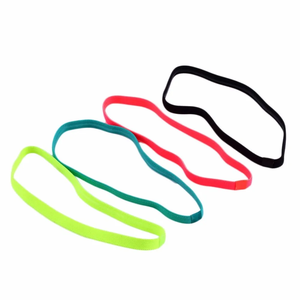 Йога ленты для волос оголовье спорта Sweatband анти-скольжения Для женщин Для мужчин из эластичной резины Футбол бег велосипед на завязках для девушек, софтбол