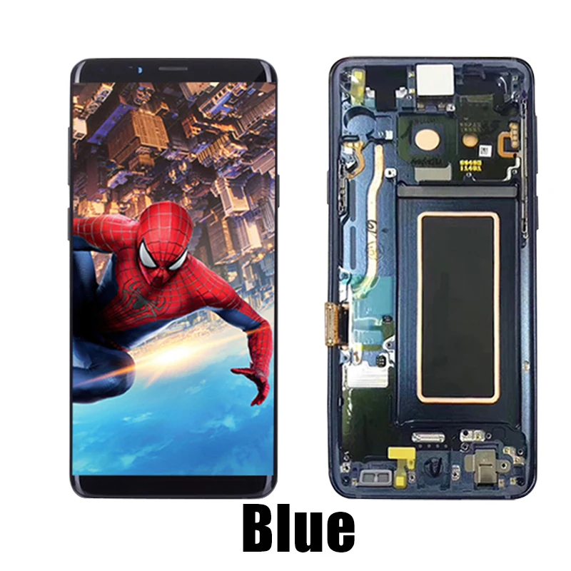 S9P Blue With Frame Высокое качество AMOLED Замена для SAMSUNG Galaxy S9 S9+ ЖК сенсорный экран дигитайзер с рамкой G960 G965 дисплей - Цвет: S9P Blue With Frame